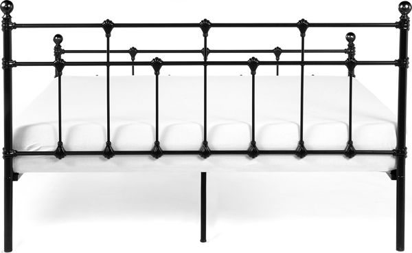 Beliani Μεταλλικό κρεβάτι 180 x 200 cm μαύρο LYNX 8406130 4260580928873