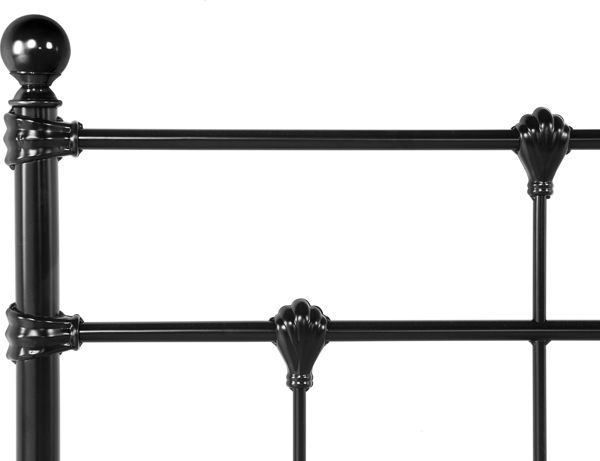 Beliani Μεταλλικό κρεβάτι 180 x 200 cm μαύρο LYNX 8406130 4260580928873