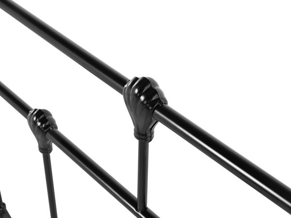 Beliani Μεταλλικό κρεβάτι 180 x 200 cm μαύρο LYNX 8406130 4260580928873