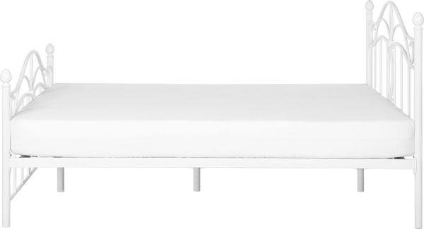 Beliani Μεταλλικό Κρεβάτι ANTLIA, 140x200 cm, Λευκό