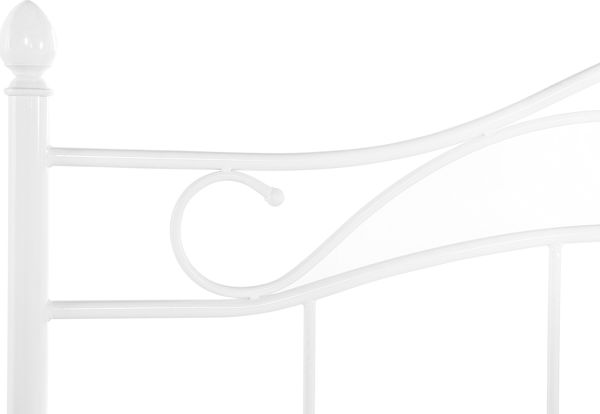 Beliani Μεταλλικό Κρεβάτι ANTLIA, 140x200 cm, Λευκό