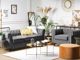 Beliani 3θέσιος καναπές γκρι CHESTERFIELD 8083374 4260580922147
