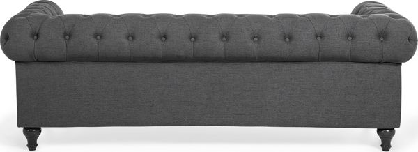 Beliani 3θέσιος καναπές γκρι CHESTERFIELD 8083374 4260580922147