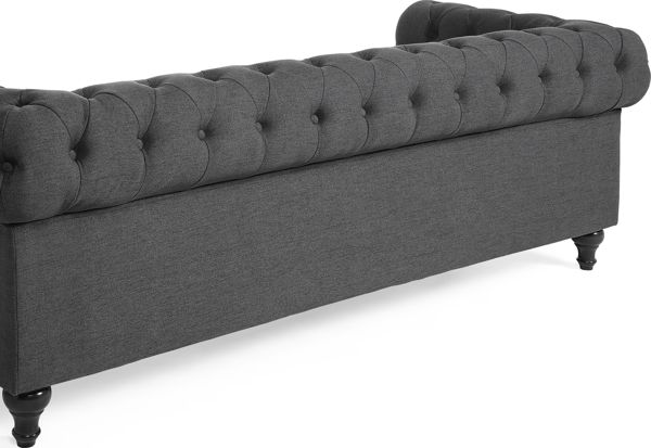 Beliani 3θέσιος καναπές γκρι CHESTERFIELD 8083374 4260580922147