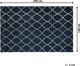 Beliani Χαλί YELKI 140x200 cm, Βισκόζης με Χρυσό Μοτίβο, Μπλε