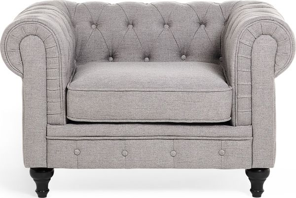 Πολυθρόνα Beliani ανοιχτό γκρι CHESTERFIELD 7984238 4260580922185