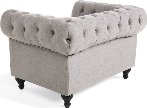Πολυθρόνα Beliani ανοιχτό γκρι CHESTERFIELD 7984238 4260580922185