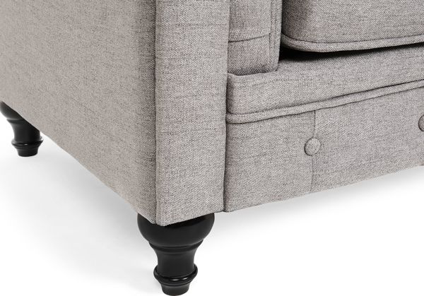 Πολυθρόνα Beliani ανοιχτό γκρι CHESTERFIELD 7984238 4260580922185
