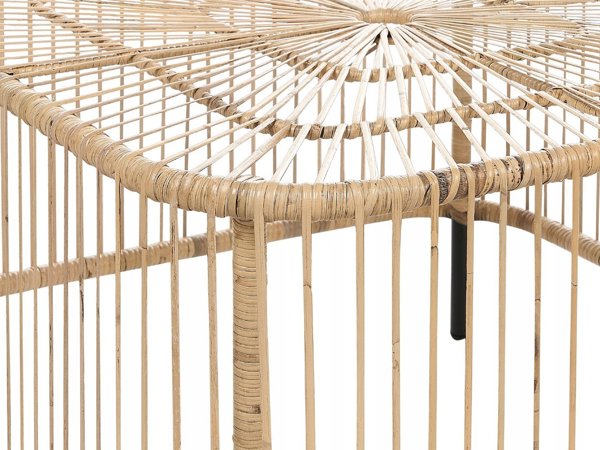 Τραπέζι κήπου Beliani 67 x 67 Natural Rattan CESENATICO Lumarko! 13514921 4255664833334