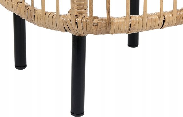 Τραπέζι κήπου Beliani 67 x 67 Natural Rattan CESENATICO Lumarko! 13514921 4255664833334