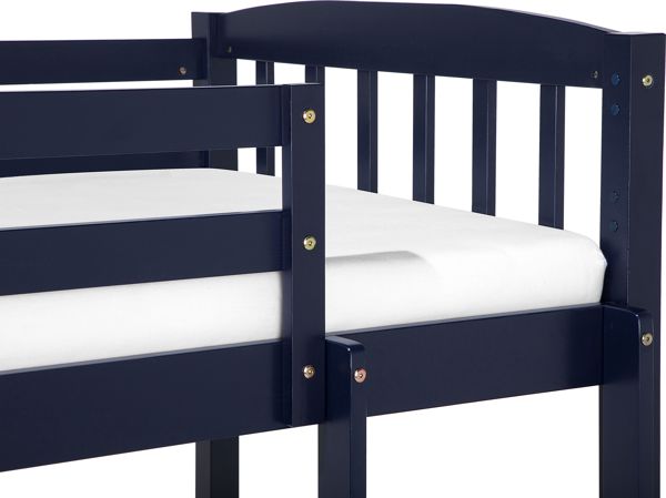Beliani Ξύλινη Κουκέτα Revin 90x200 cm Μπλε από Πεύκο Πεύκο