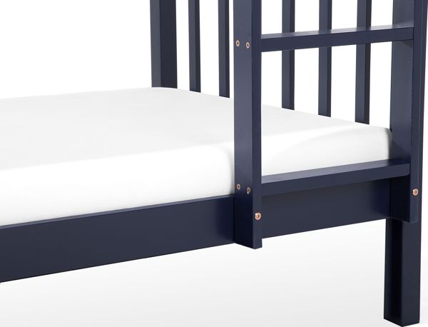 Beliani Ξύλινη Κουκέτα Revin 90x200 cm Μπλε από Πεύκο Πεύκο