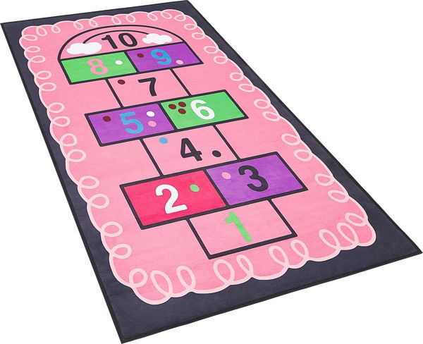 Beliani Παιδικό χαλί hopscotch 80 x 150 cm ροζ HONAZ 8034560 4251682241106