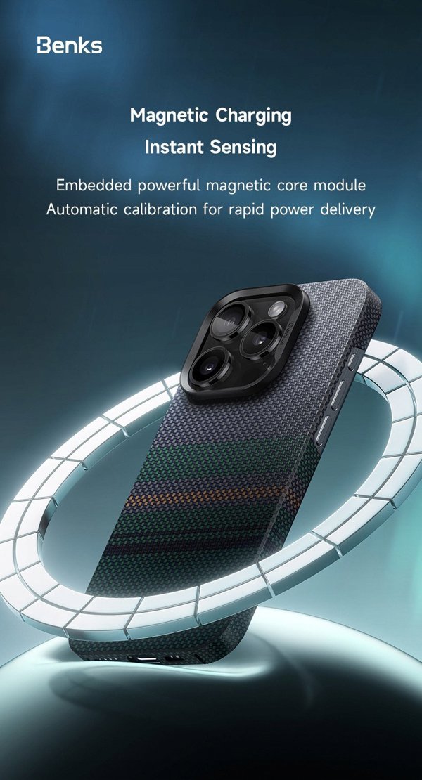 Benks Magnetic Armor Air Aurora Kevlar 600D dėklas (0066) Apple iPhone 16 Pro Max