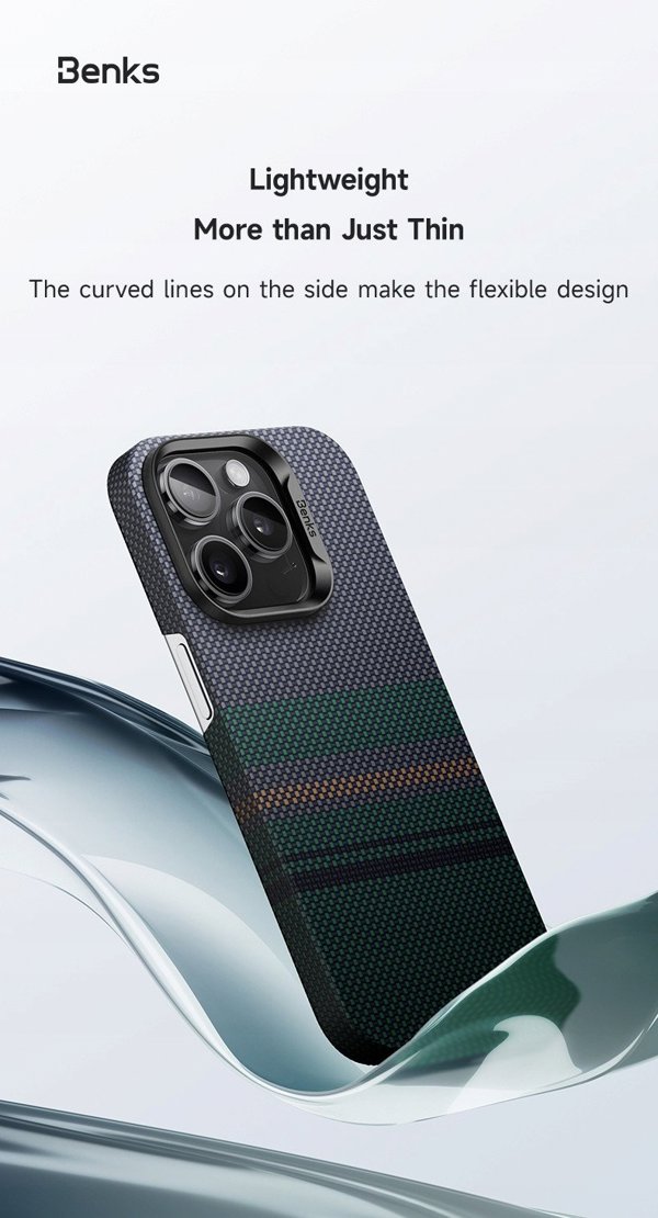 Benks Magnetic Armor Air Aurora Kevlar 600D dėklas (0066) Apple iPhone 16 Pro Max