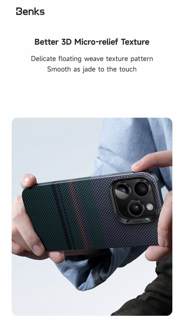 Benks Magnetic Armor Air Aurora Kevlar 600D dėklas (0066) Apple iPhone 16 Pro Max