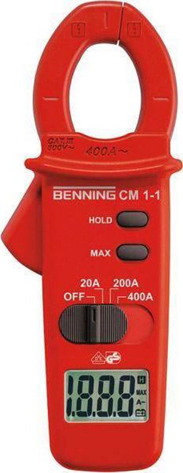 Benning CM 1-1 Ψηφιακή Αμπεροτσιμπίδα Ρεύματος, 400A, CAT III 600V, RMS, με Αξεσουάρ