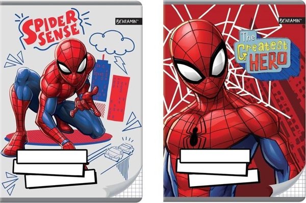Beniamin Τετράδιο A5 με Τετράγωνα Spider-Man, 32 Φύλλα - 10 Τεμάχια