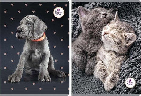 Beniamin Σημειωματάριο A5 The Sweet Pets, Με Γραμμές, 60 Φύλλα, 5 Τεμάχια