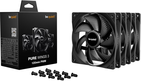 be quiet! Pure Wings 3 Ανεμιστήρας PC PWM 120mm - Μαύρο