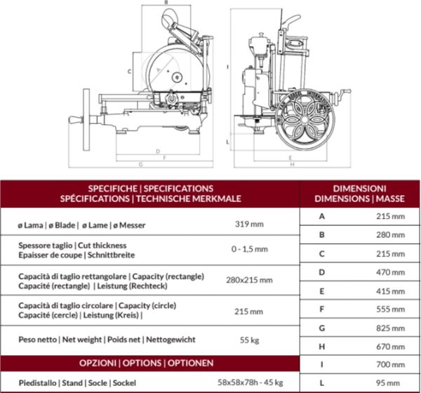 Κόφτης Berkel Berkel Volano B114 κόκκινο/χρυσό