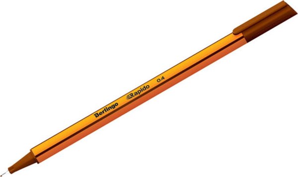 Berlingo Rapido Fineliner Στυλό 0.4mm, Καφέ, 12τμχ