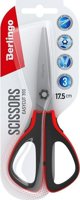 Berlingo Ψαλίδι Easycut 300, Ανοξείδωτο, με Μαλακή Λαβή, 17,5cm, Κόκκινο