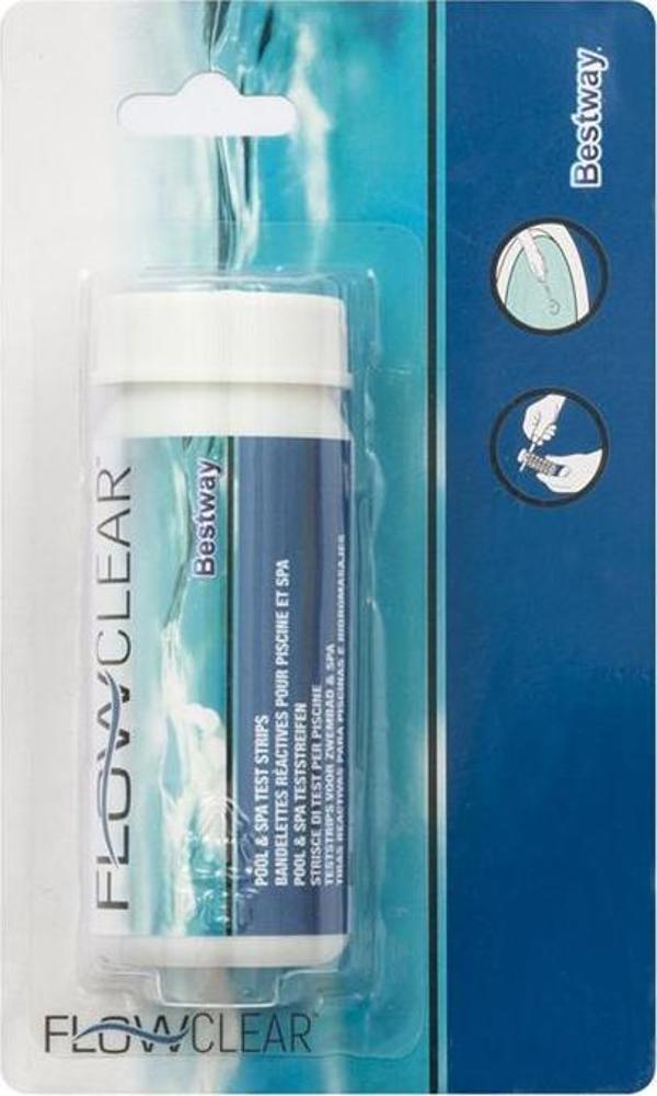 Bestway 58142 Τεστ Νερού Πισίνας 3 σε 1 για Μέτρηση pH, Χλωρίου και Αλκαλικότητας - 50 Τεμάχια