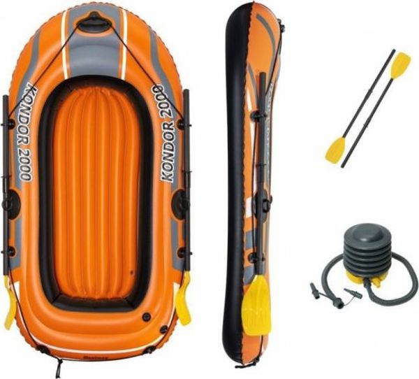 Bestway Φουσκωτή Βάρκα Kondor 2000 Σετ με Κουπιά και Τρόμπα 186x100cm (61062)