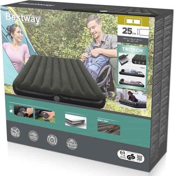 Φουσκωτό στρώμα Bestway Tritech Air, 203x152x25 cm