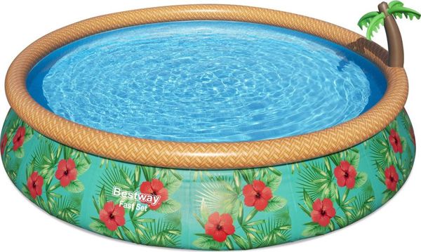 Bestway Fast Set Πισίνα Paradise Palms 457x84cm 7in1 με Αξεσουάρ (57416)