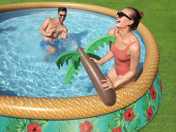 Bestway Fast Set Πισίνα Paradise Palms 457x84cm 7in1 με Αξεσουάρ (57416)