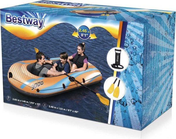 BESTWAY Φουσκωτή Βάρκα 3-θέσεων 