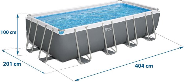 Bestway Βασικός Πισίνας Σκελετού Power Steel 404x201cm 10 σε 1 (56442)