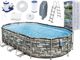Bestway Πισίνα Με Σκελετό Power Steel 610x366cm, Σετ 10 σε 1 (56719)