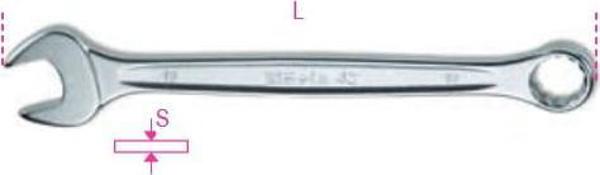Beta Tools Γαλλικό Κλειδί Ανοιχτού Τύπου 19mm, Σειρά 42NEW/19, Επαγγελματικό Εργαλείο Χειρός