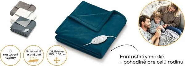 Ηλεκτρική κουβέρτα Beurer Beurer HD75 Cosy Ocean, ηλεκτρική κουβέρτα (σκούρο μπλε, 130 x 180 cm)