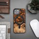 Θήκη από ξύλο και ρητίνη για iPhone 15 Plus MagSafe Bewood Unique Orange - πορτοκαλί-μαύρο