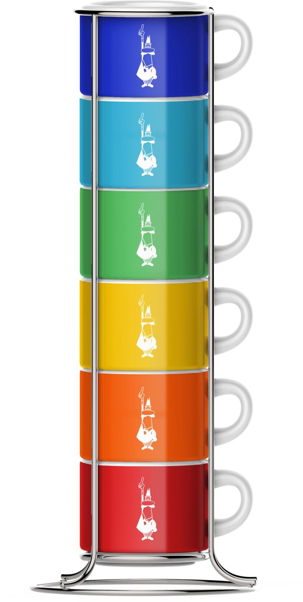 Bialetti Color - Σετ 6 φλιτζανιών εσπρέσο με βάση