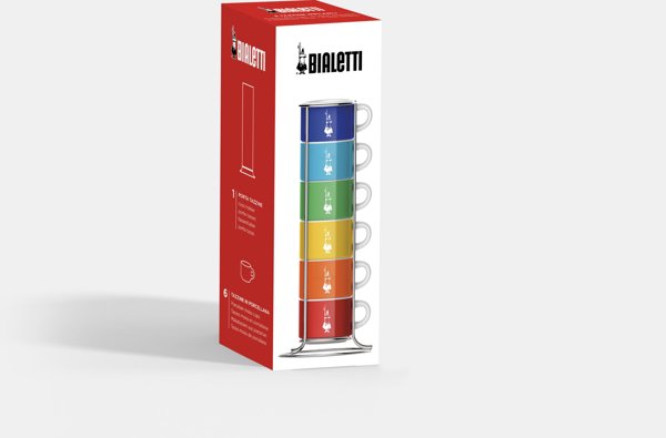 Bialetti Color - Σετ 6 φλιτζανιών εσπρέσο με βάση