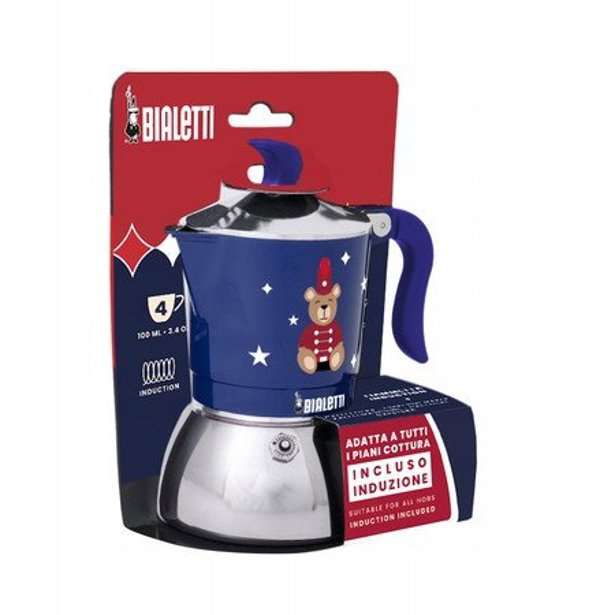 Bialetti - καφετιέρα Fiammetta Induction Joyful Christmas 4tz μπλε
