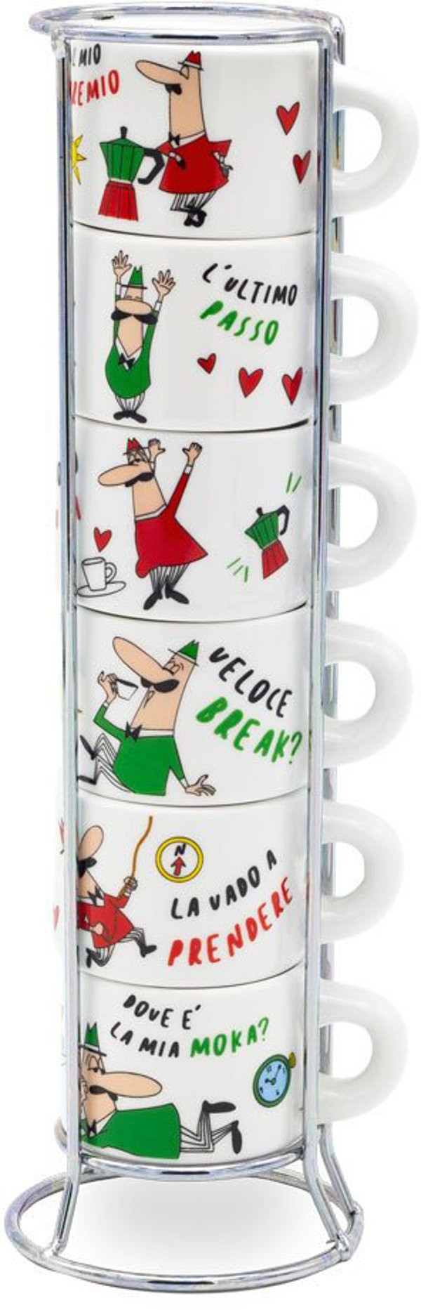 Bialetti Bialetti Italia - Σετ 6 φλιτζάνια εσπρέσο με βάση