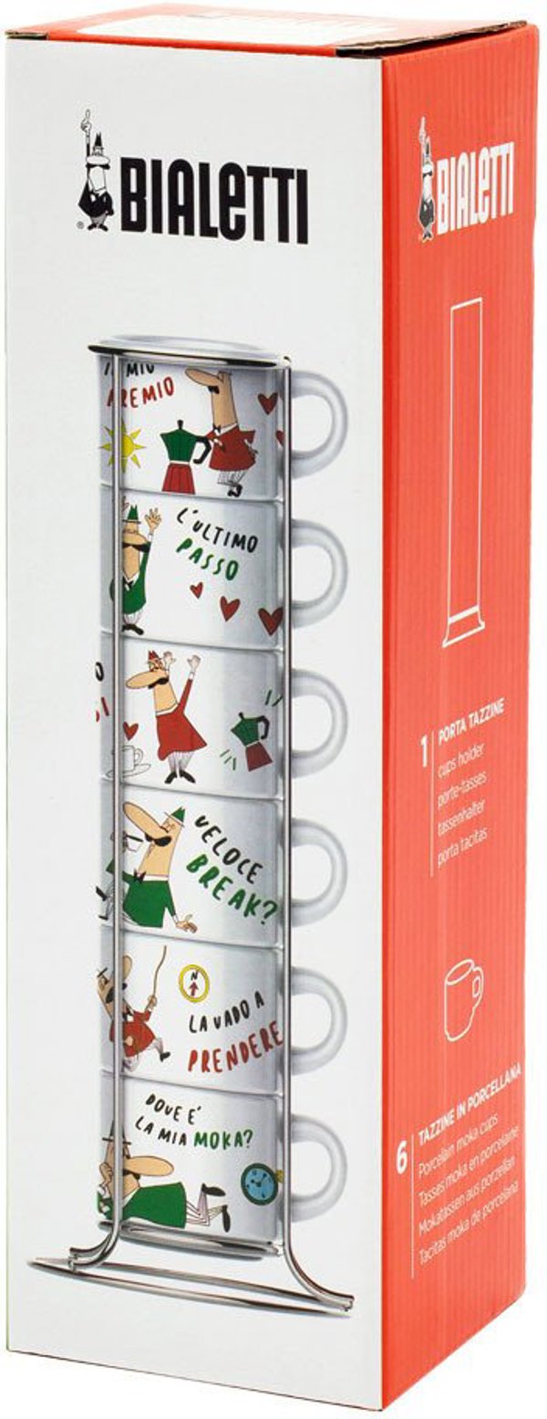 Bialetti Bialetti Italia - Σετ 6 φλιτζάνια εσπρέσο με βάση
