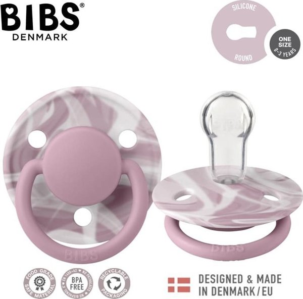 Bibs De Lux Πιπίλα Σιλικόνης Tie Dye Heather White, One Size