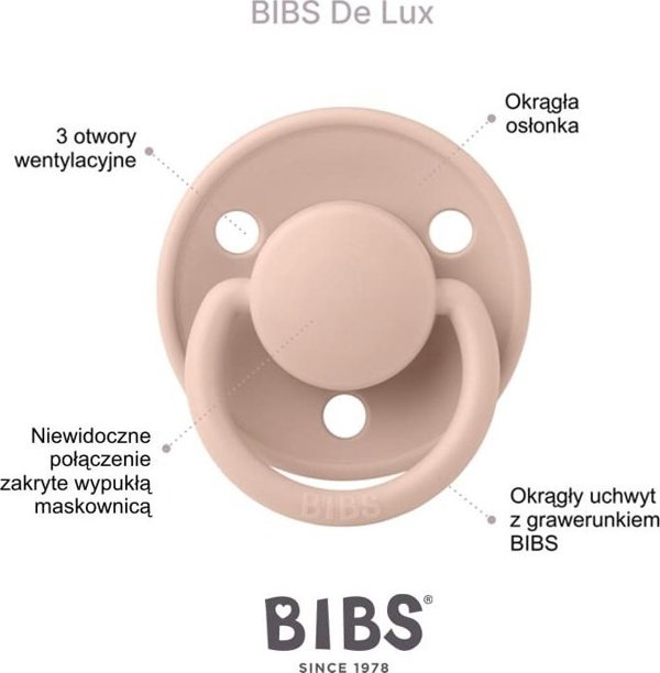 Bibs De Lux Πιπίλα Σιλικόνης Tie Dye Heather White, One Size