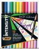 BIC Intensity Dual Tip Μαρκαδόροι Διπλής Όψης, 12 Χρώματα, Σετ Σχεδίου και Γραφής