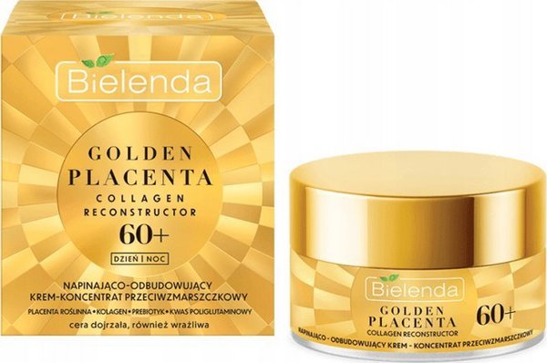 Bielenda Golden Placenta 60+ Αντιρυτιδική Κρέμα Προσώπου Ημέρας & Νύχτας, Συσφικτική & Αναδομητική, 50ml
