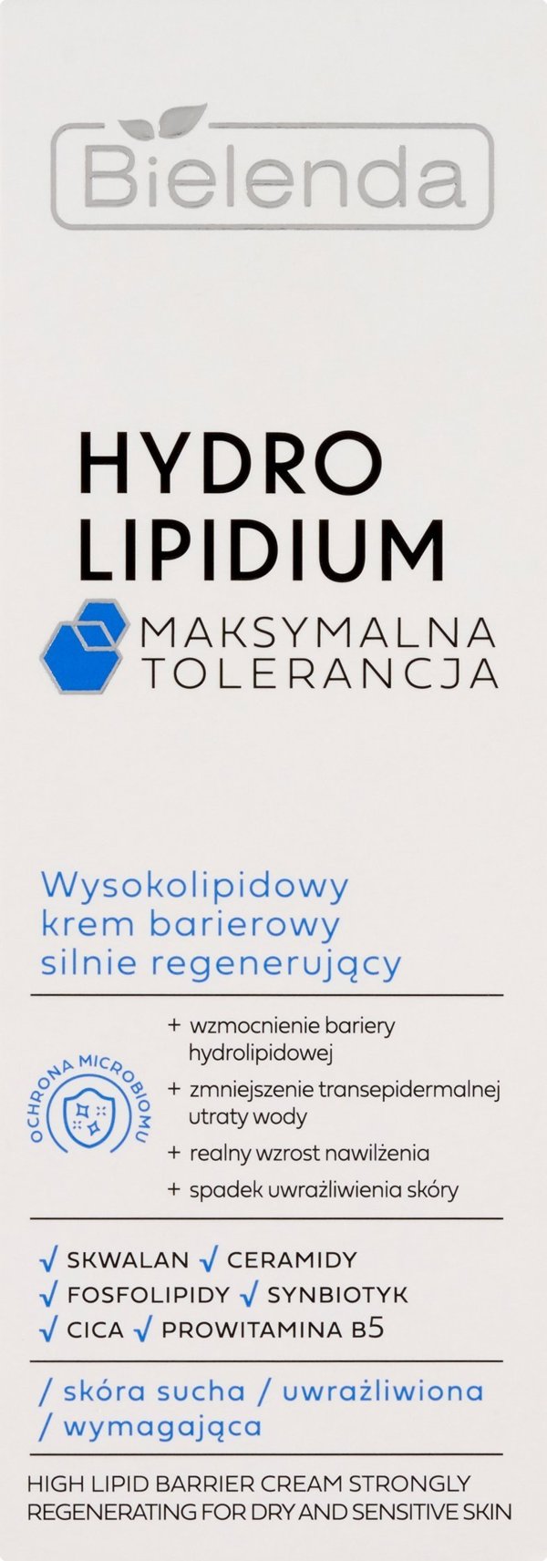 Bielenda Hydro Lipidium Υψηλής περιεκτικότητας σε λιπίδια κρέμα φραγμού με ισχυρή αναγέννηση 50ml