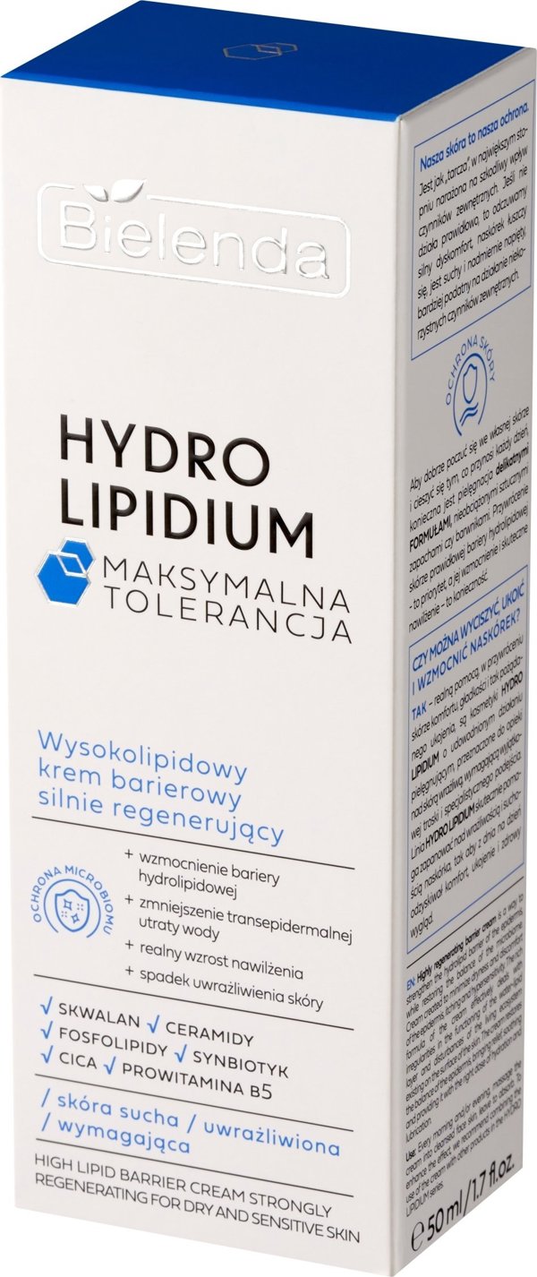 Bielenda Hydro Lipidium Υψηλής περιεκτικότητας σε λιπίδια κρέμα φραγμού με ισχυρή αναγέννηση 50ml