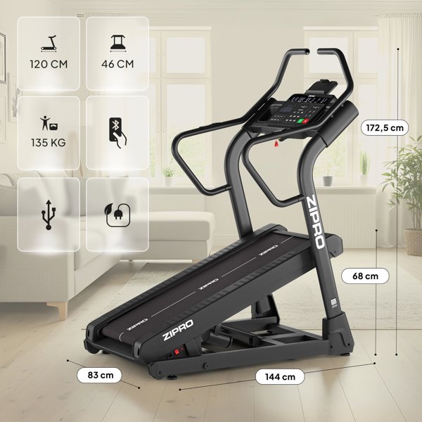 Διάδρομος Zipro Shred με κλίση 40%